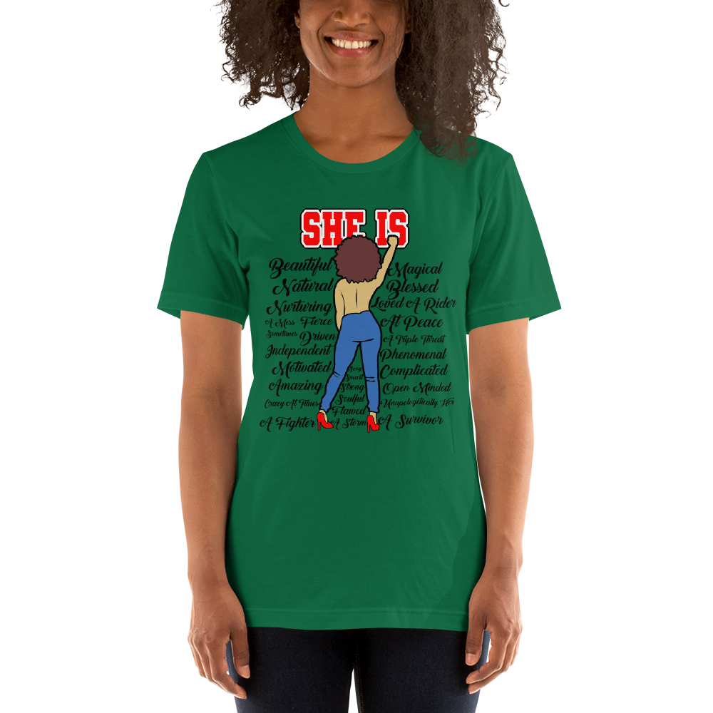 She Is Ladies African American Affirmation  T-shirt