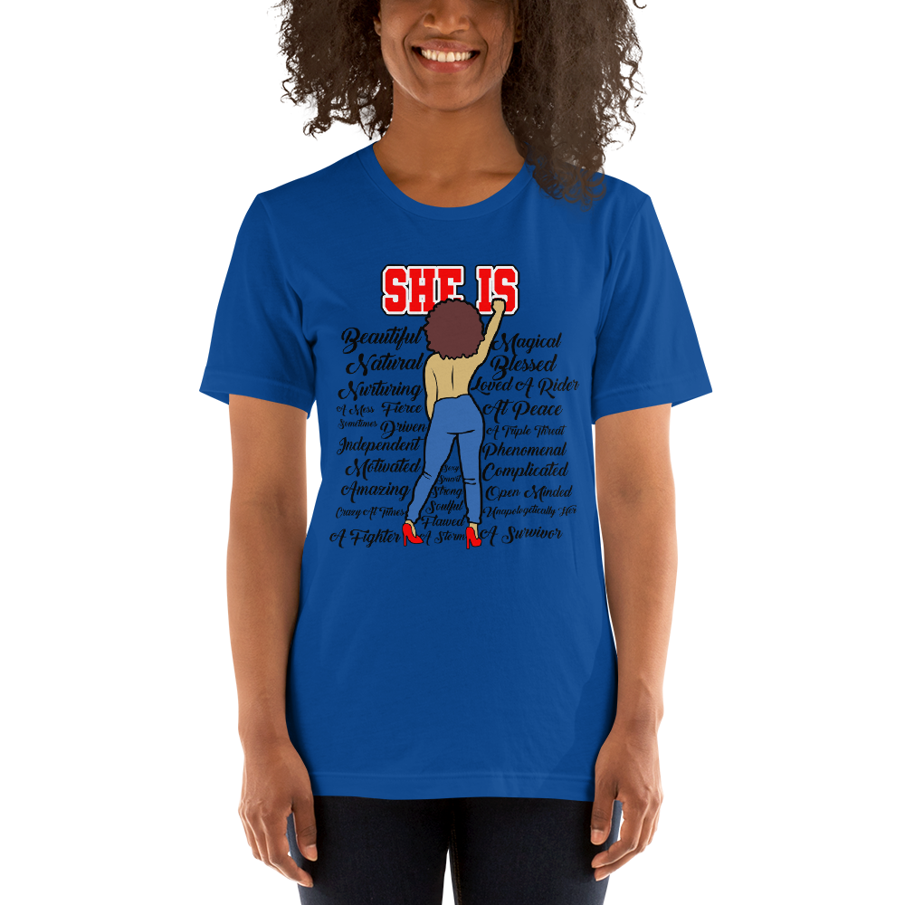 She Is Ladies African American Affirmation  T-shirt