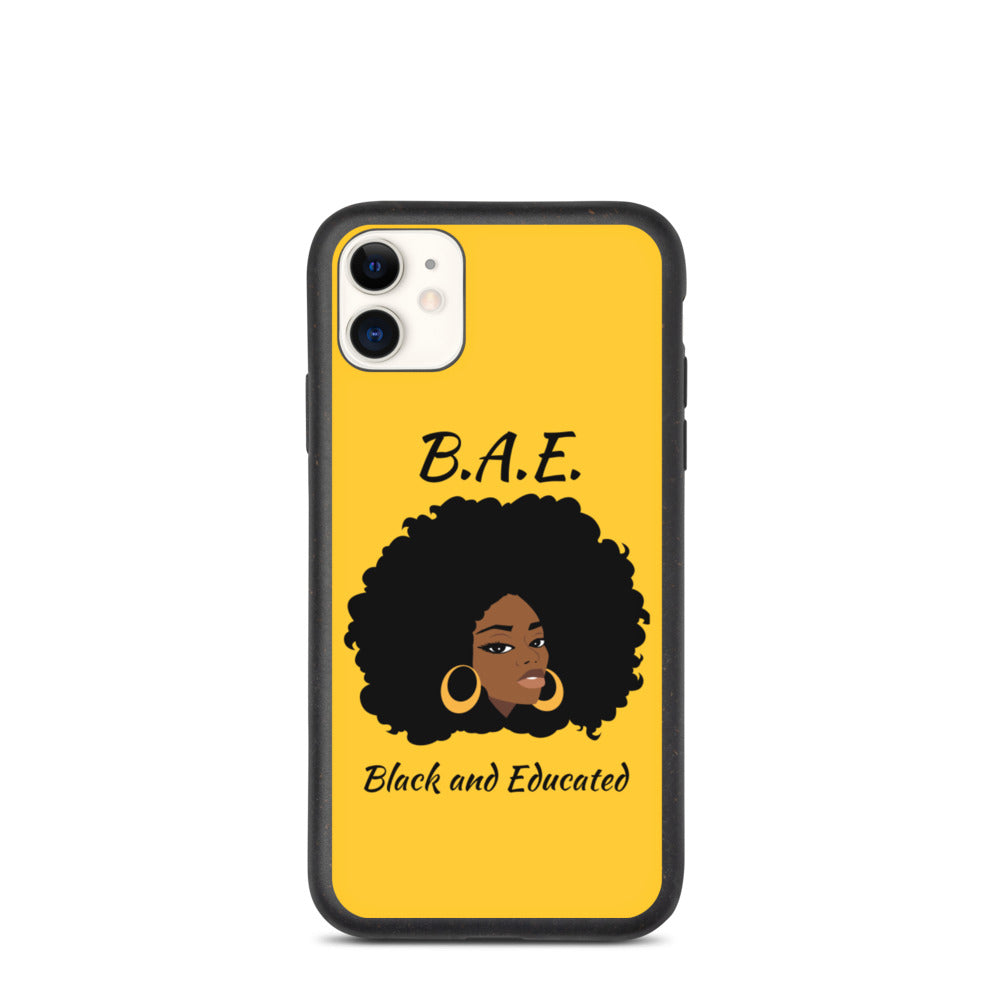 B.A.E Black And Educated Biodegradable iphone case