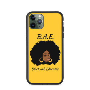 B.A.E Black And Educated Biodegradable iphone case