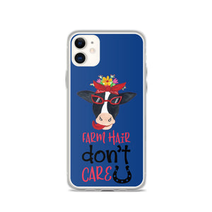 Farm Hair Don't Care iPhone Case