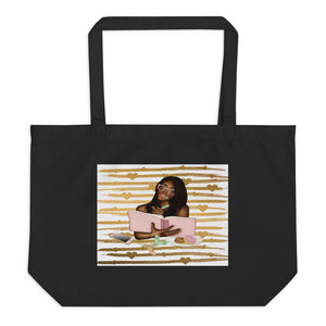 Study Time Large organic tote bag