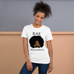 B.A.E. Black and Educated Womens T-shirt (African American, Black girl magic)